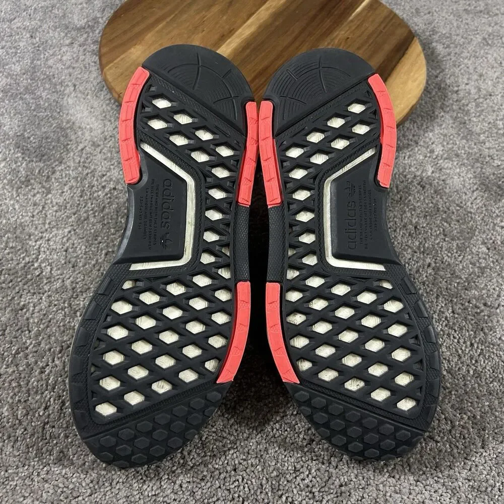 Adidas NMD_V3 GW5991 Kids Sz 5.5 Black Signal Green Athletic Running Shoes Used